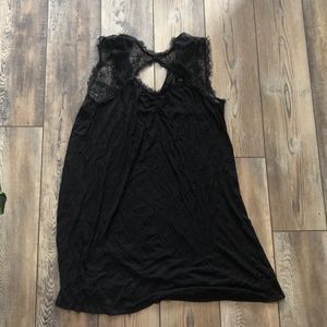 Black lace detail dress